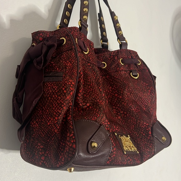 JUICY COUTURE Y2K BROWN BURGUNDY MALIBU DAYDREAMER BAG - Picture 5 of 16